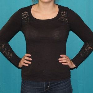 Black long sleeve top